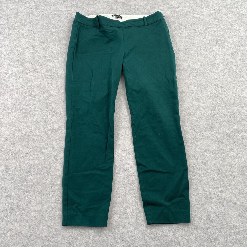 J.Crew Mercantile Pants Womens 8 (30x24) Green Chino Twill Straight Stretch